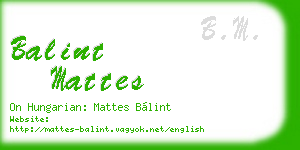 balint mattes business card